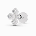 0.04 Carat aukera Celeste Bloom Diamond Nose Pin 14K - White Gold