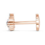 0.04 Carat Snowflower Diamond Nose Pin 14K - Rose Gold