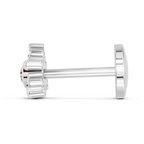 0.04 Carat Snowflower Diamond Nose Pin 14K - White Gold