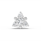 0.04 Carat Snowflower Diamond Nose Pin 14K - White Gold