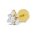 0.04 Carat Snowflower Diamond Nose Pin 14K