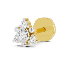 0.04 Carat Snowflower Diamond Nose Pin 14K
