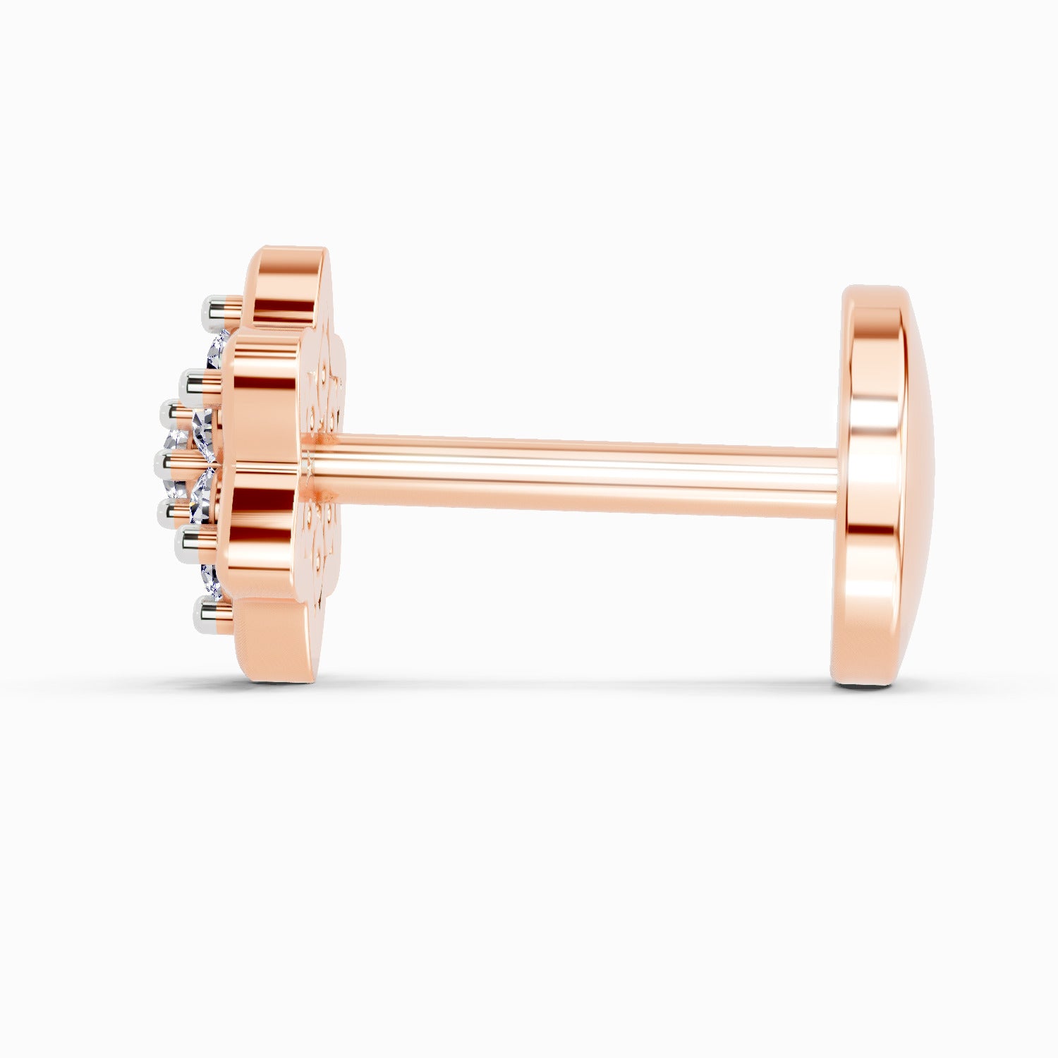 0.04 Carat Star Diamond Nose Pin 14K - Rose Gold