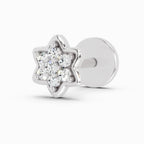 0.04 Carat Star Diamond Nose Pin 14K - White Gold