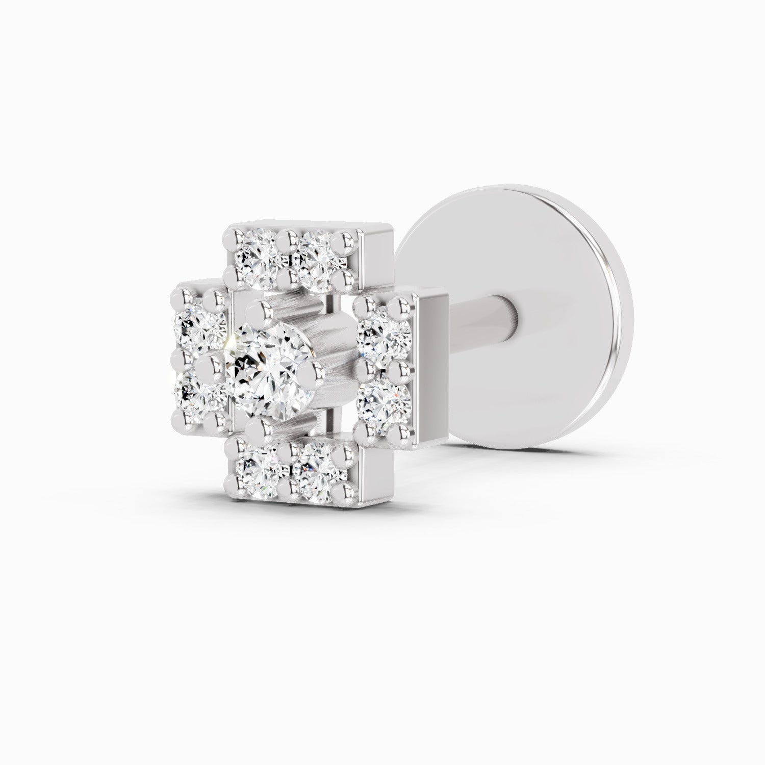 0.04 Carat Diamond Nose Pin 14K - White Gold