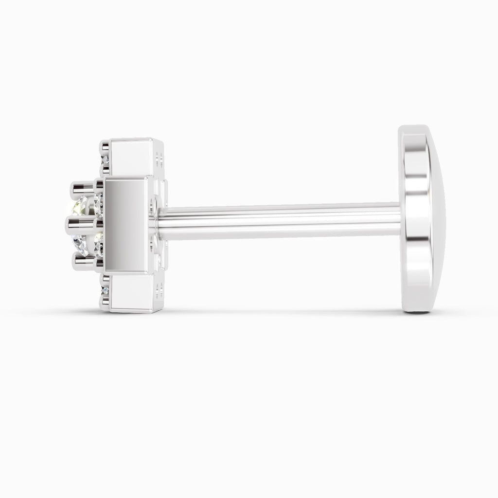 0.04 Carat Diamond Nose Pin 14K - White Gold