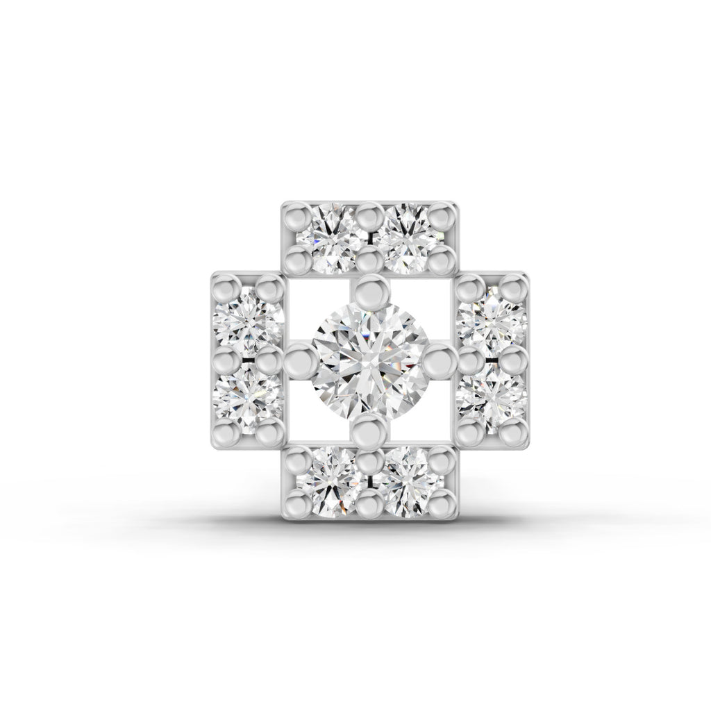 0.04 Carat Diamond Nose Pin 14K - White Gold