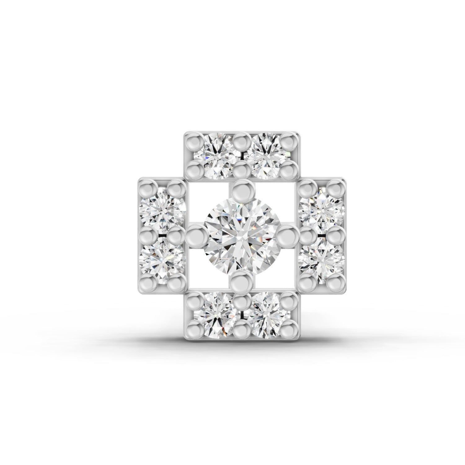 0.04 Carat Diamond Nose Pin 14K - White Gold