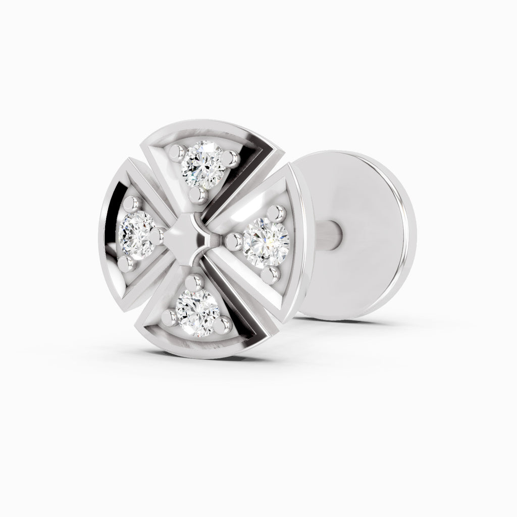 0.01 Carat Diamond Nose Pin 14K - White Gold