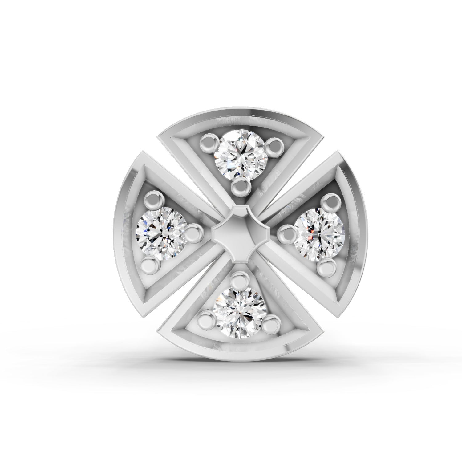 0.01 Carat Diamond Nose Pin 14K - White Gold