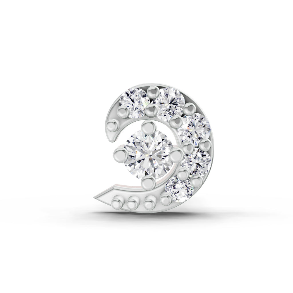 0.03 Carat Cluster Diamond Nose Pin 14K - Rose Gold