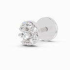 0.03 Carat Cluster Diamond Nose Pin 14K - White Gold