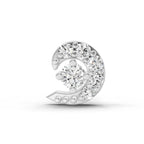 0.03 Carat Cluster Diamond Nose Pin 14K - White Gold