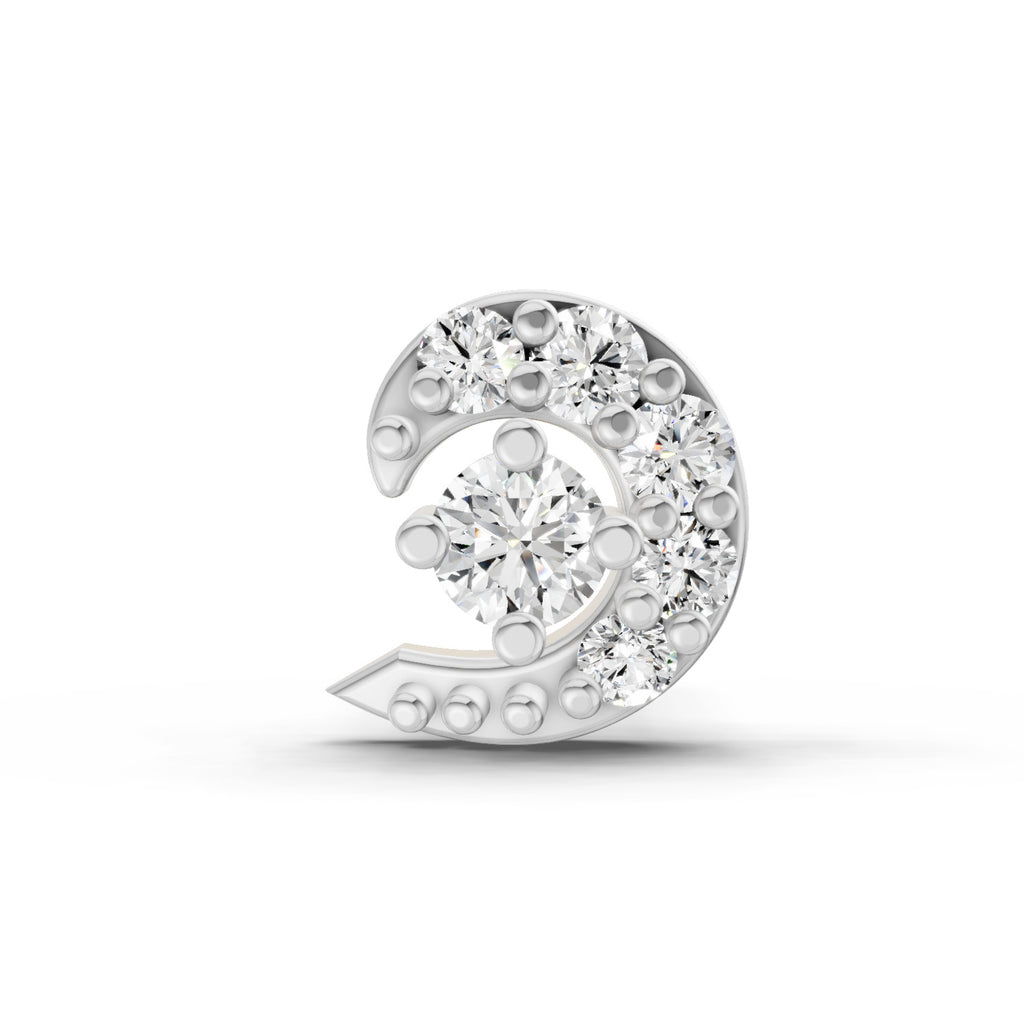 0.03 Carat Cluster Diamond Nose Pin 14K
