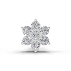 0.07 Carat floral cluster Diamond Nose Pin 14K Screw - Rose Gold