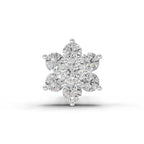 0.07 Carat floral cluster Diamond Nose Pin 14K