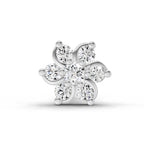 0.03 Carat floral diamond nose pin 14K - White Gold