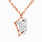 0.25 Carat Round Glow Pendant 14K Gold - Rose Gold