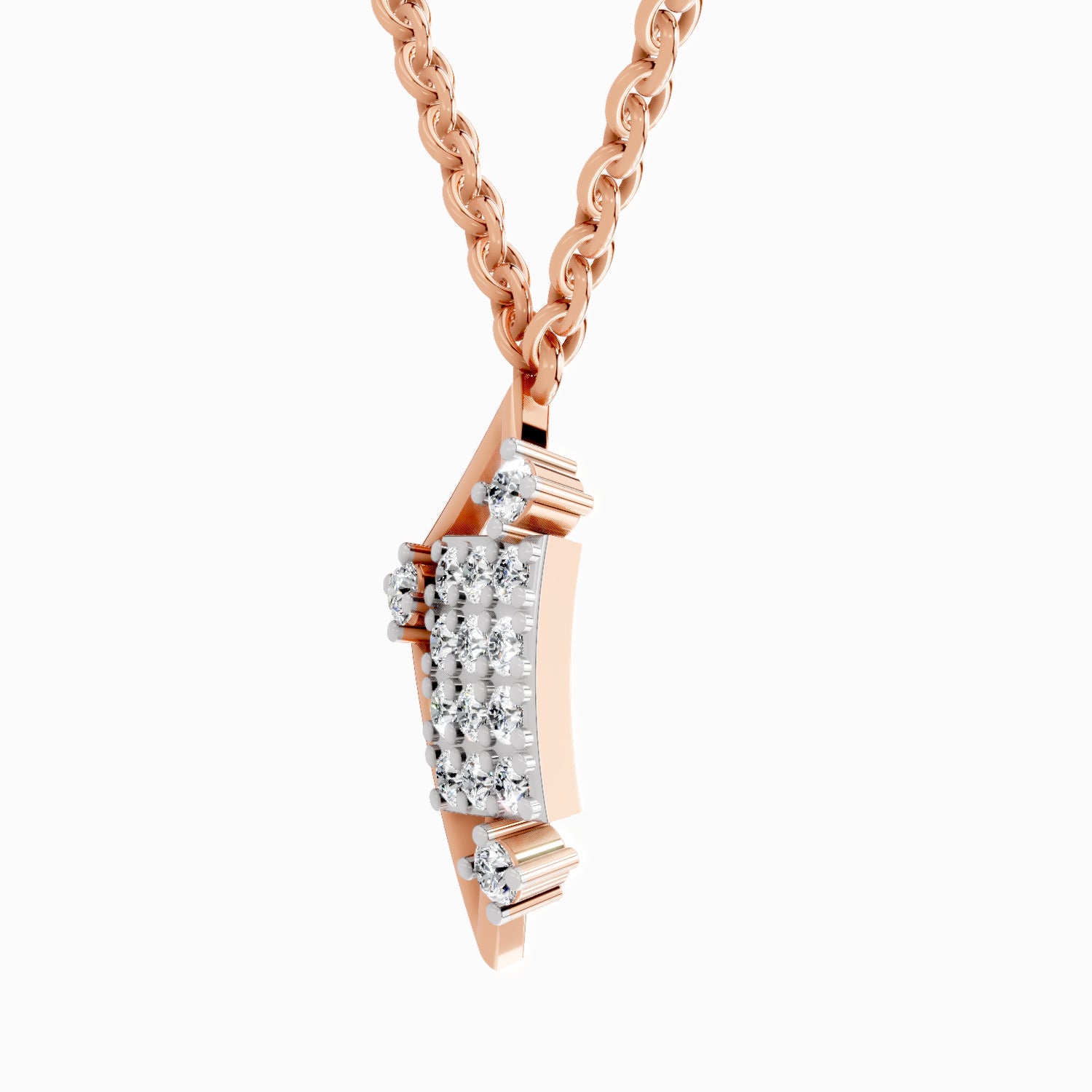 0.25 Carat Round Glow Pendant 14K Gold - Rose Gold