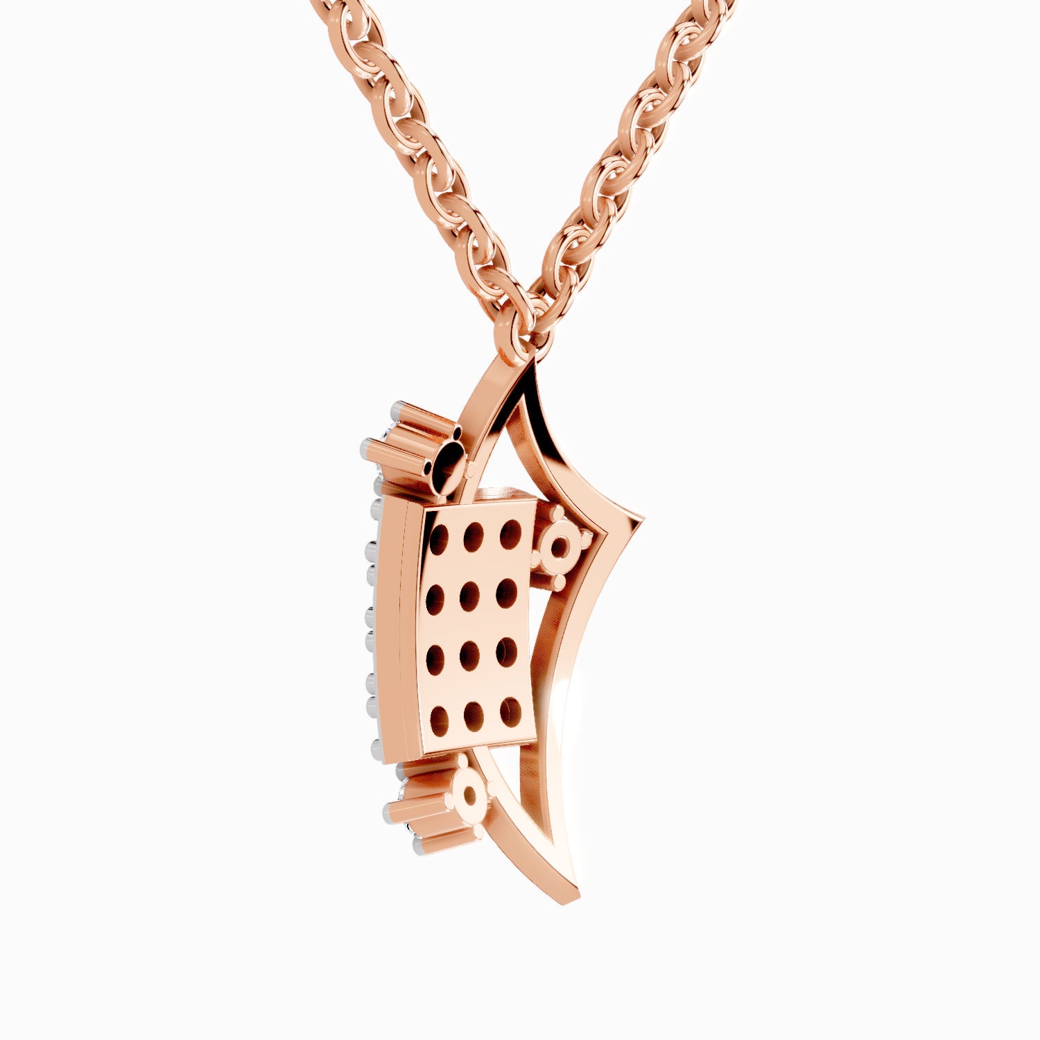 0.25 Carat Round Glow Pendant 14K Gold - Rose Gold