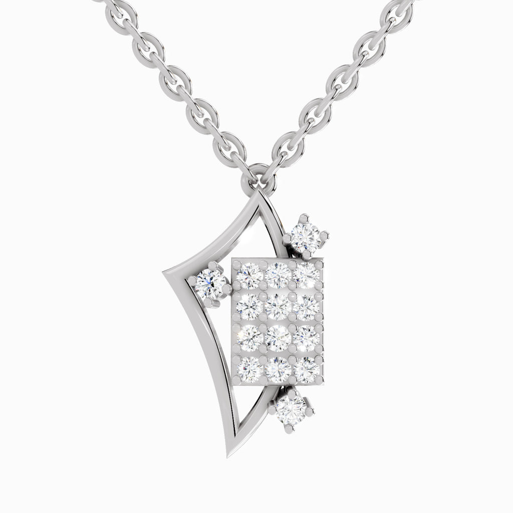 0.25 Carat Round Glow Pendant 14K Gold - White Gold
