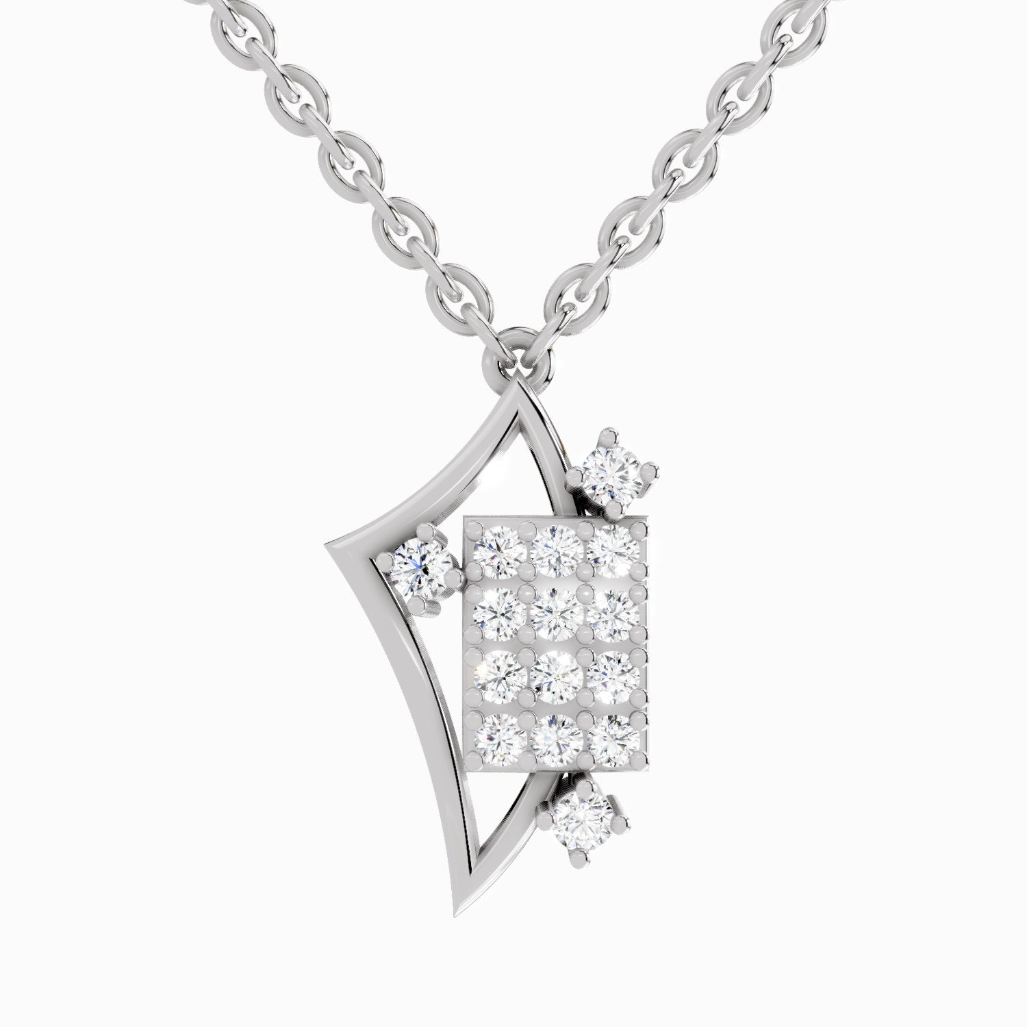 0.25 Carat Round Glow Pendant 14K Gold - White Gold