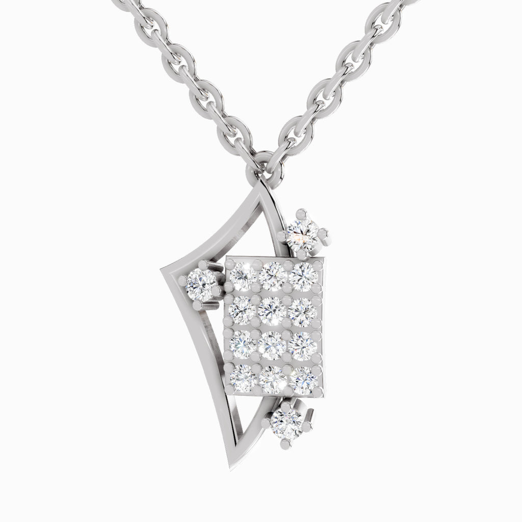 0.25 Carat Round Glow Pendant 14K Gold - White Gold