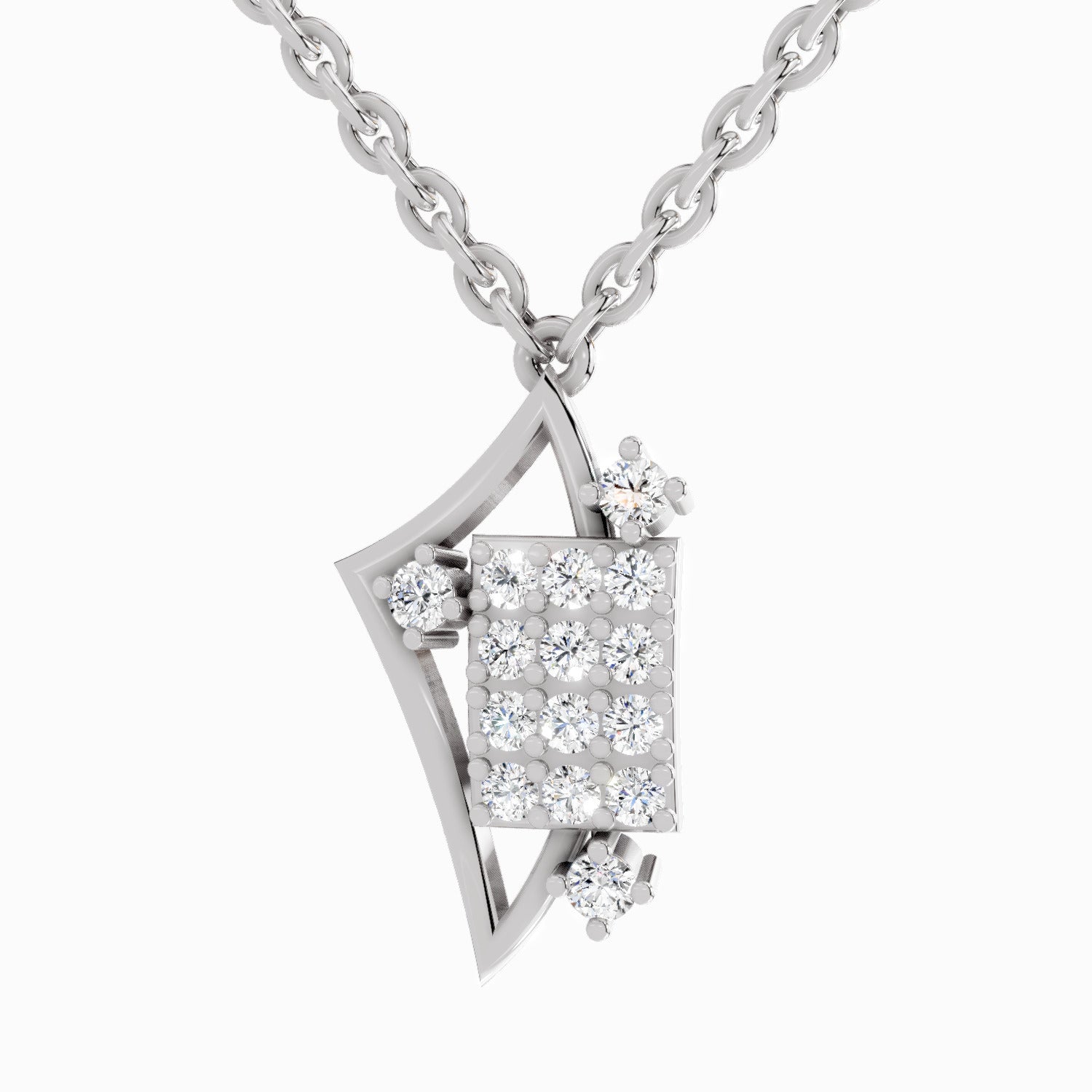 0.25 Carat Round Glow Pendant 14K Gold - White Gold