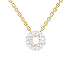 0.24 Carat Round Necklace 14K - Rose Gold