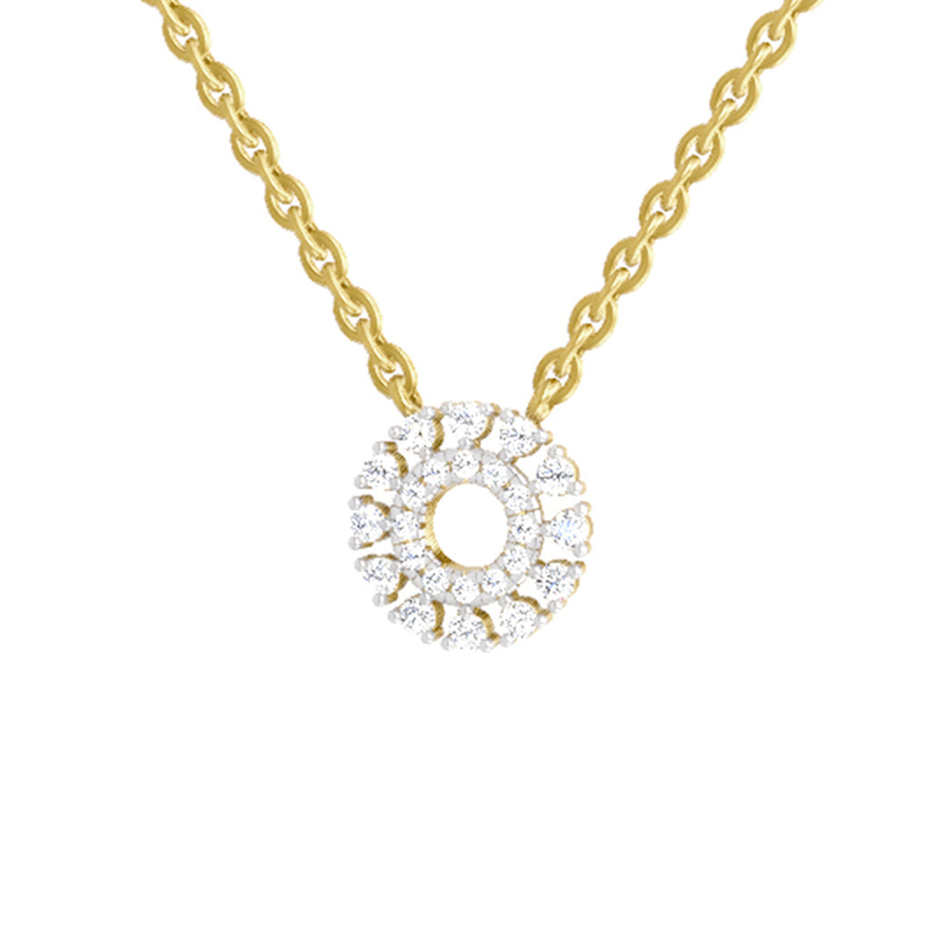 0.24 Carat Round Necklace 14K - Rose Gold