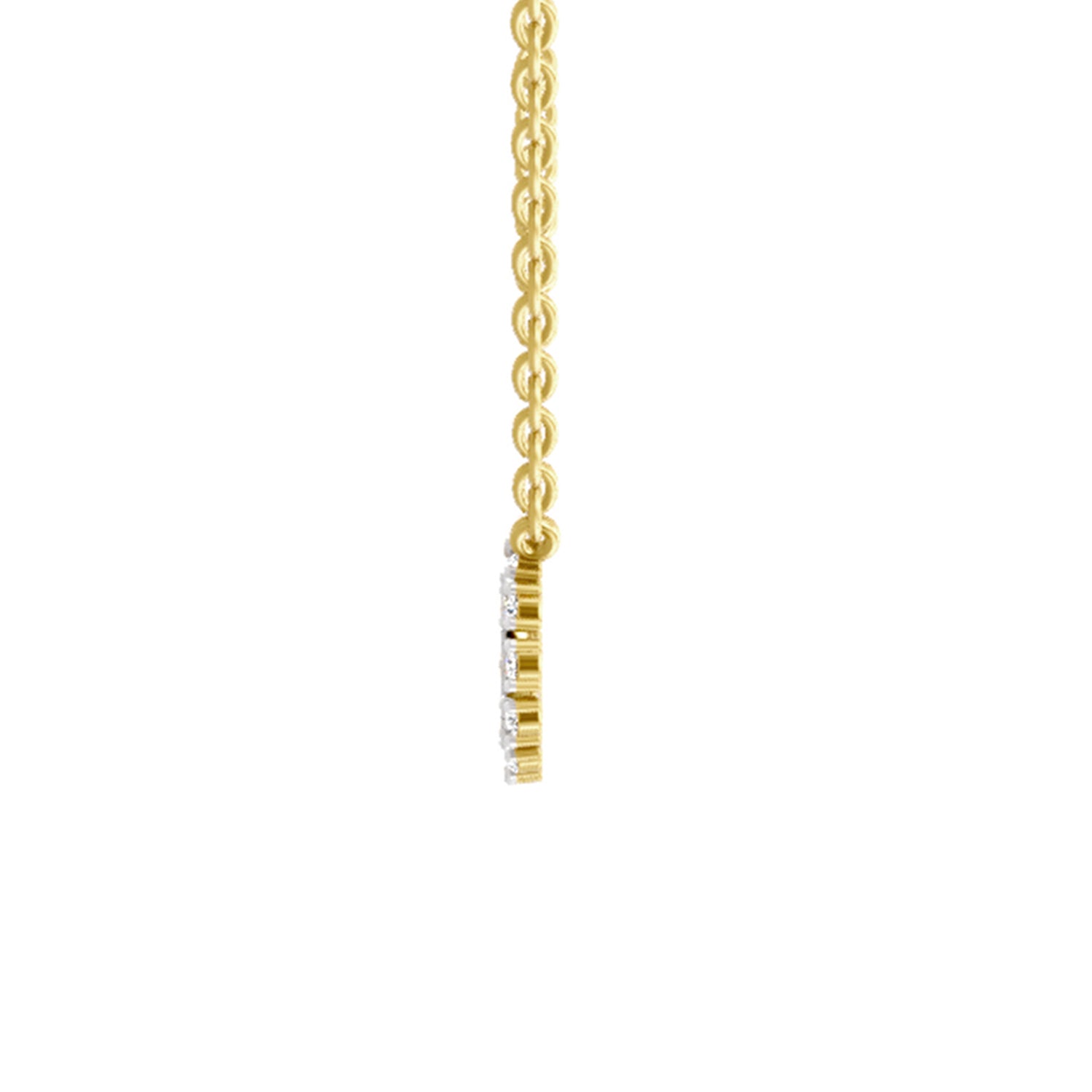0.24 Carat Round Necklace 14K - Rose Gold