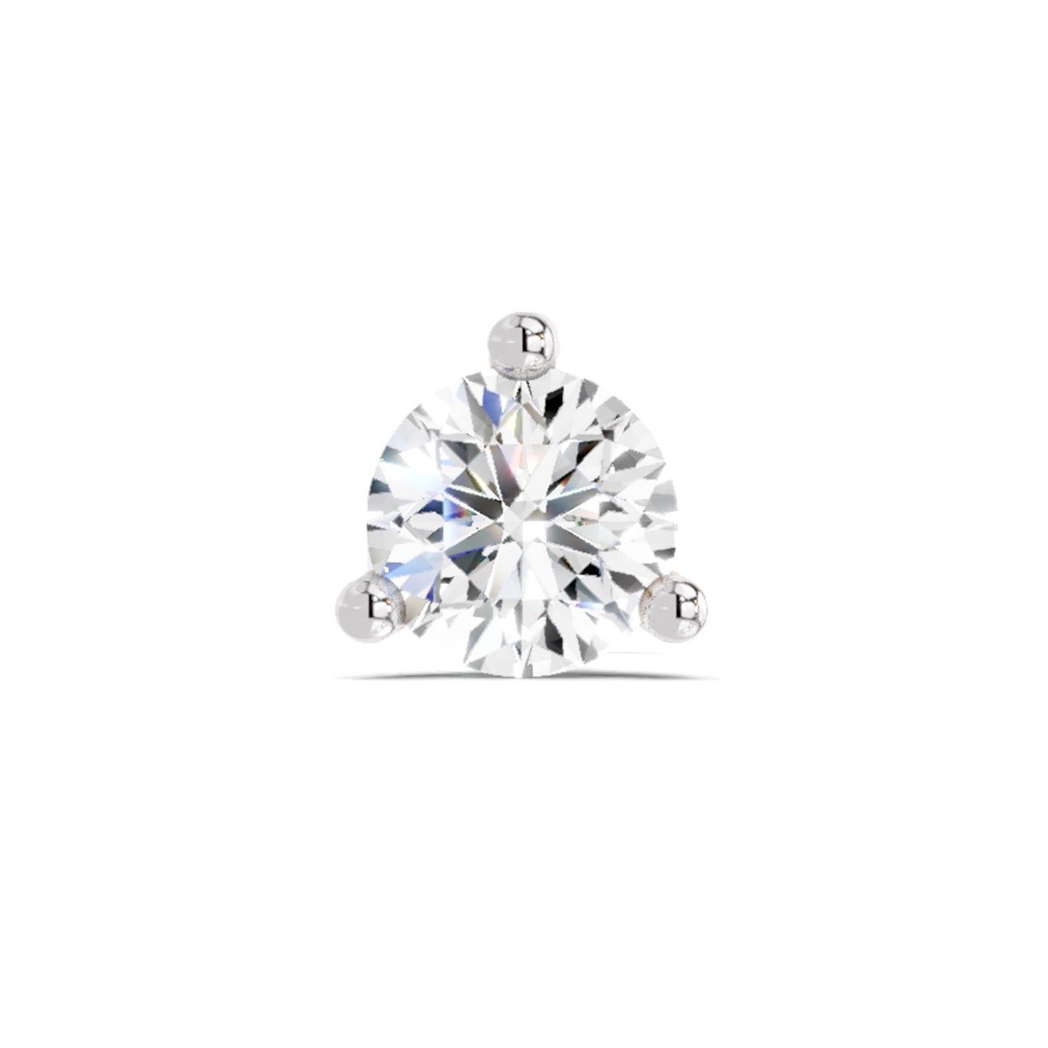 0.50 Carat Solitaire Diamond Nose Pin 14K - Rose Gold