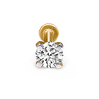 0.50 Carat Solitaire Diamond Nose Pin 14K - Rose Gold