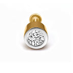 0.50 Carat Bezel Solitaire Diamond Nose Pin 14K - Rose Gold