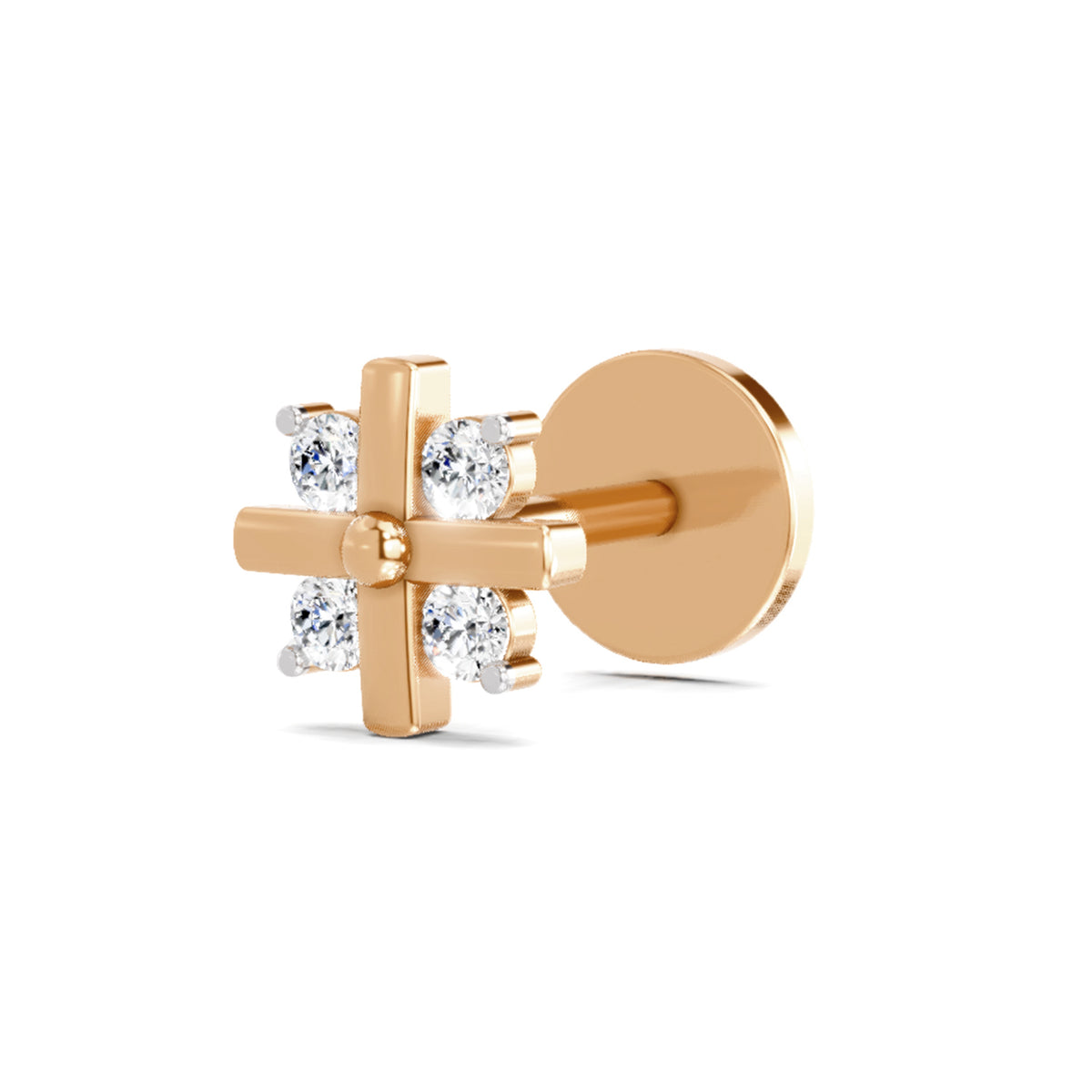 Celestial Floral Diamond Nose Pin