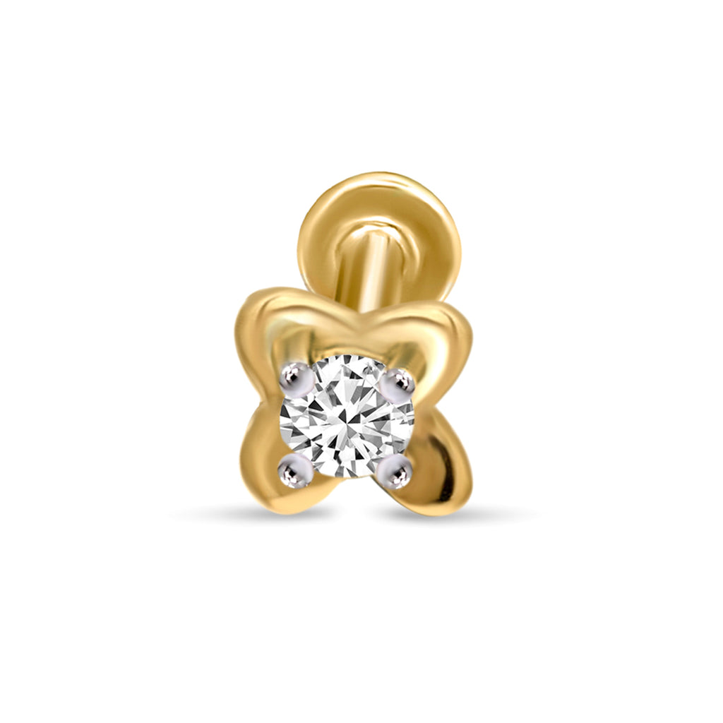 0.13 Ct Solitaire Nosepin 14Kt - Rose Gold