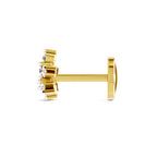 0.11 Ct Floral Nosepin 14Kt - Rose Gold