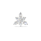 0.11 Ct Floral Nosepin 14Kt - Rose Gold