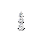 0.06 Ct 3 Stone Nosepin 14Kt - Rose Gold