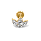 0.26 Ct Floral Nosepin 14Kt - Rose Gold
