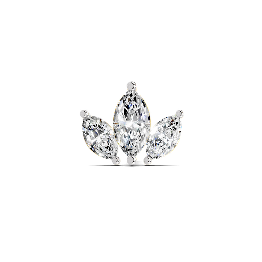 0.26 Ct Floral Nosepin 14Kt - Rose Gold