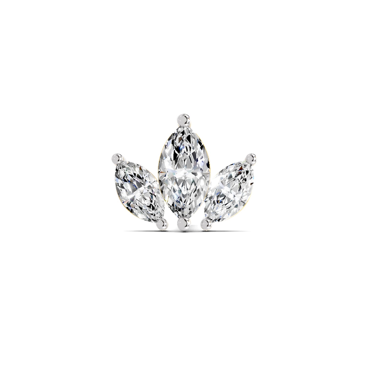 0.26 Ct Floral Nosepin 14Kt - Rose Gold