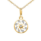 0.19 Ct Pinwheel Pendant 14Kt - Rose Gold
