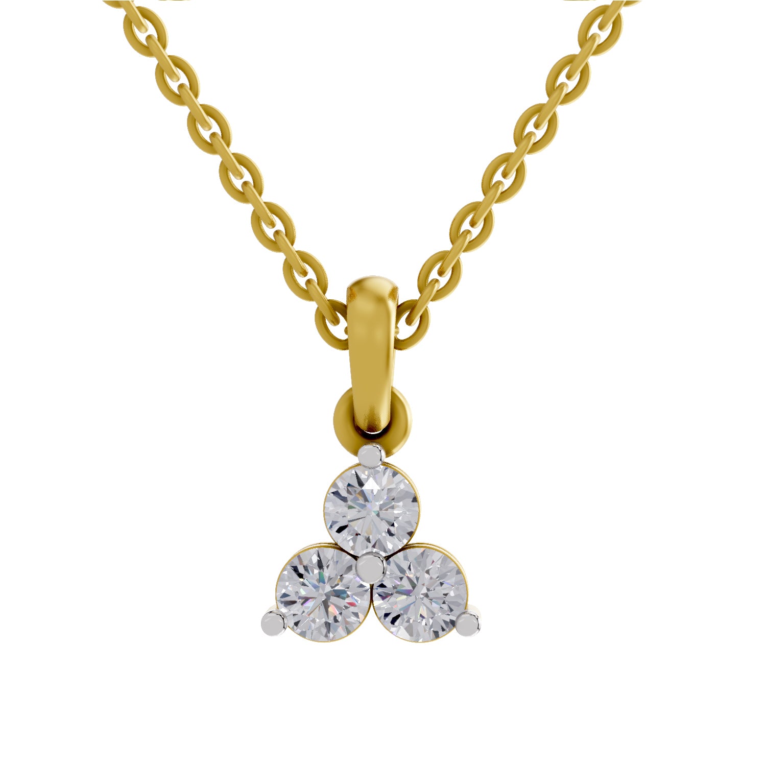 3 Stone 0.8 Ct 14Kt - Rose Gold