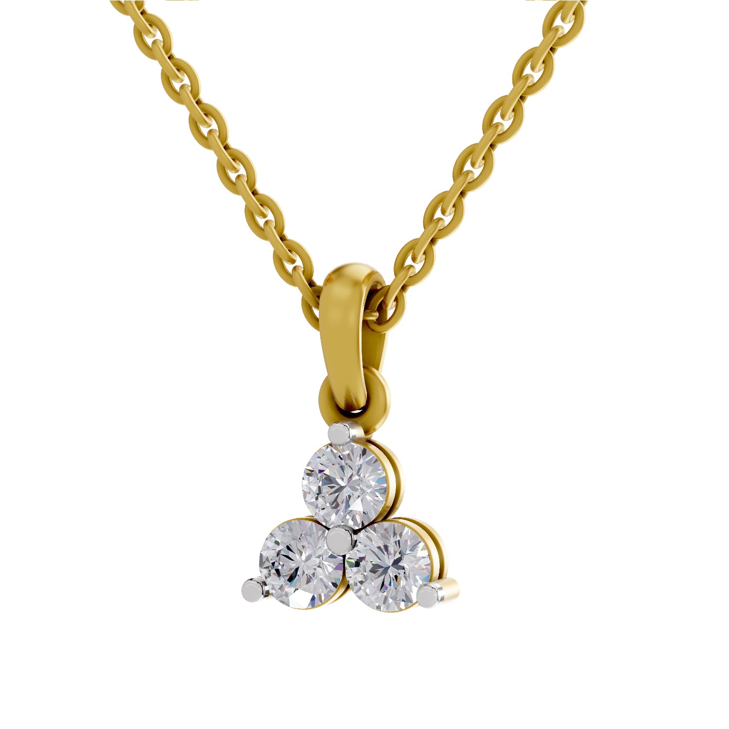 3 Stone 0.8 Ct 14Kt - Rose Gold