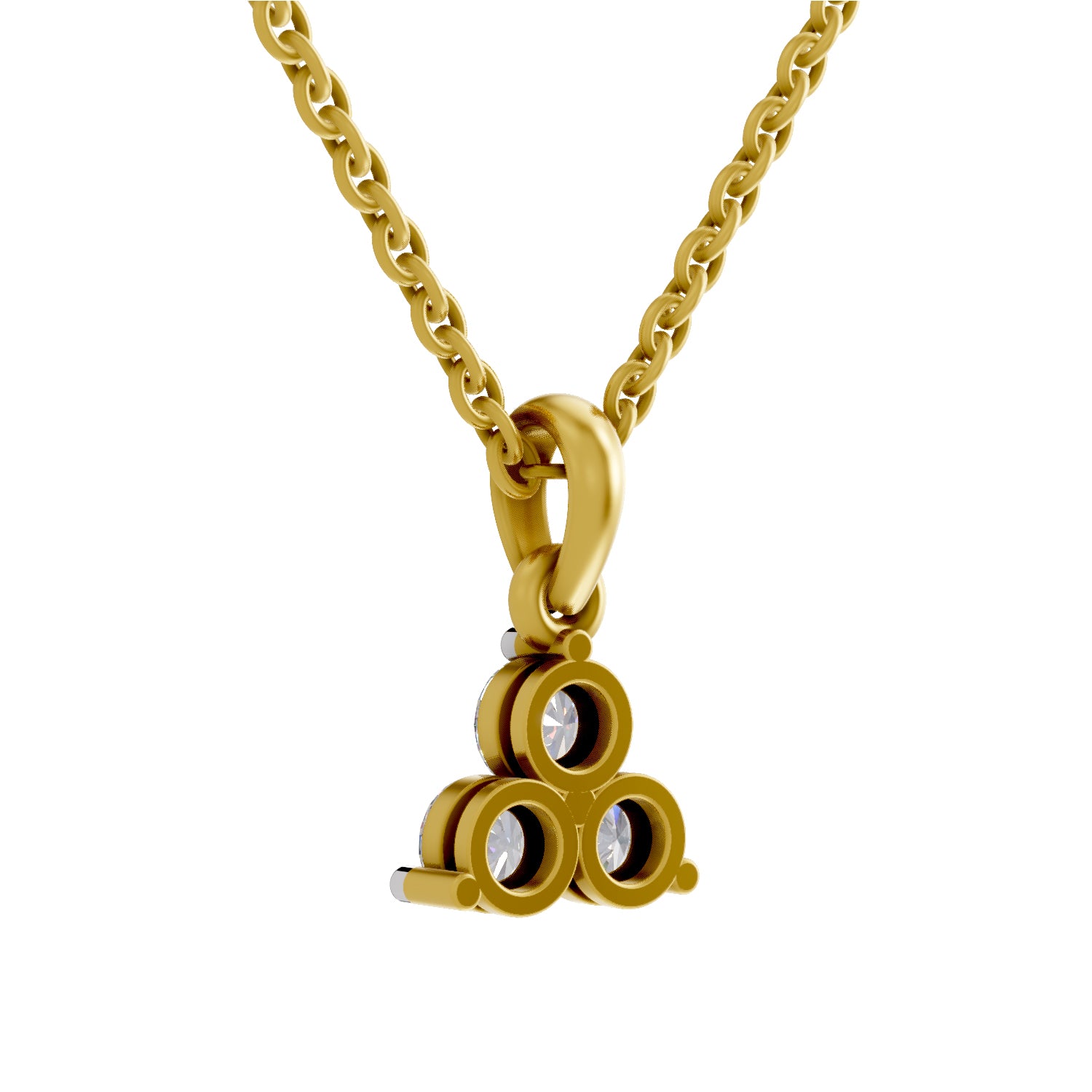 3 Stone 0.8 Ct 14Kt - Rose Gold