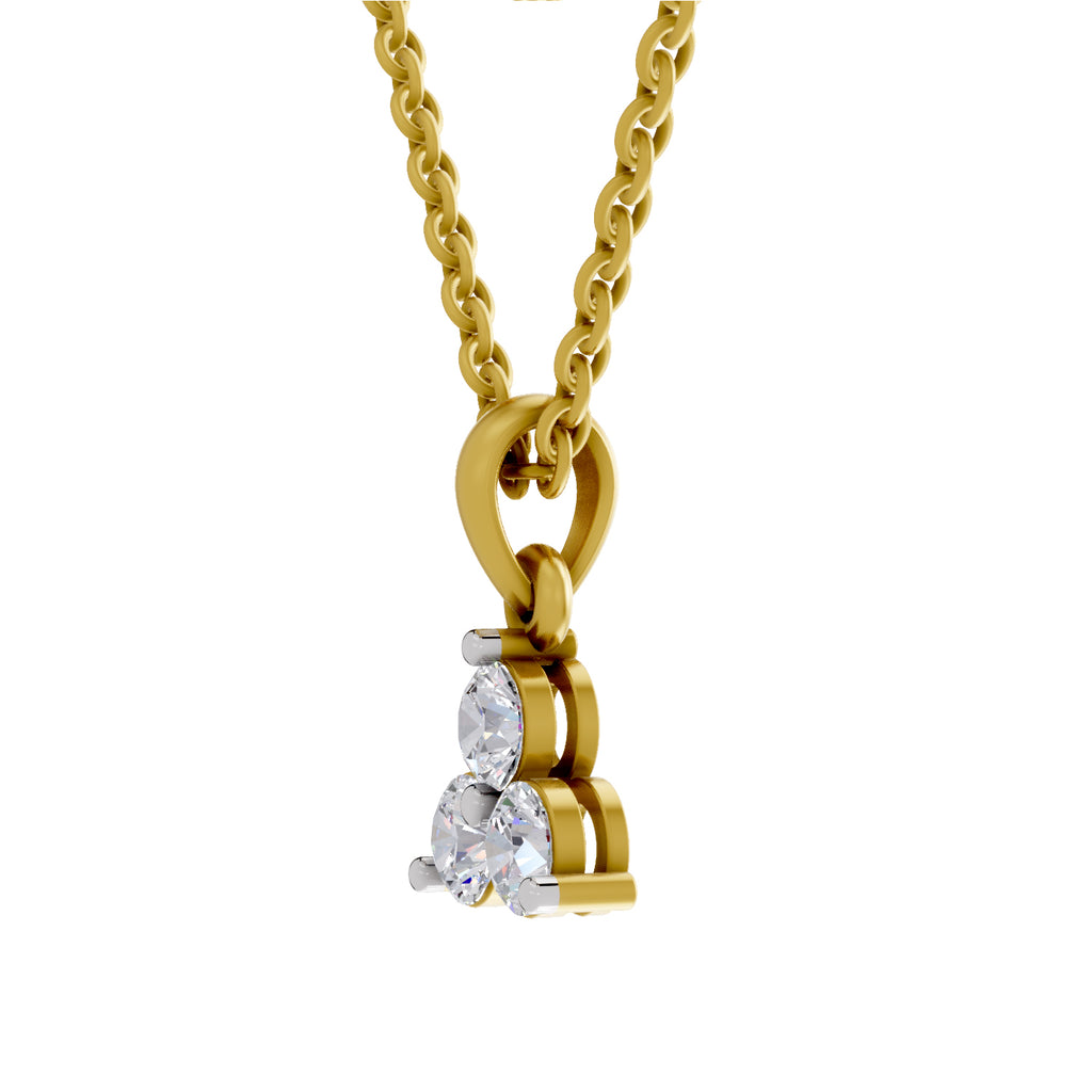 3 Stone 0.8 Ct 14Kt - Rose Gold