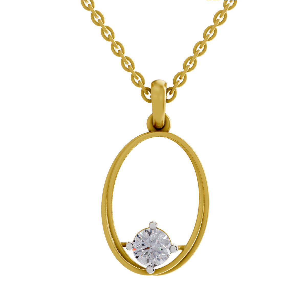 Captivating Solitaire Diamond Pendant
