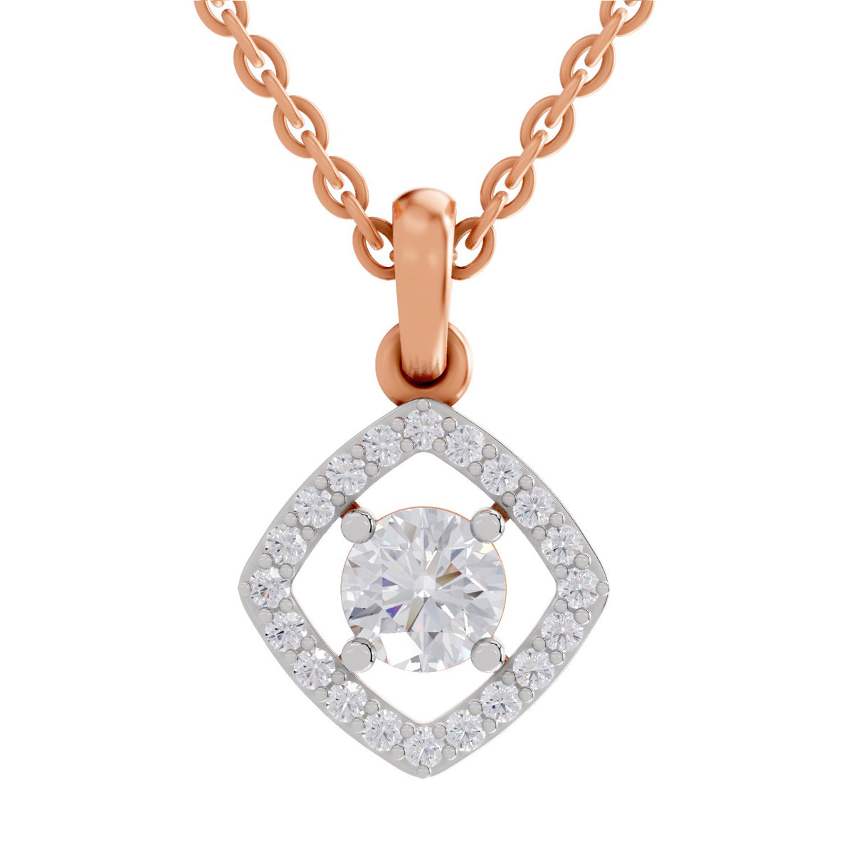 Brilliant Square Diamond Pendant