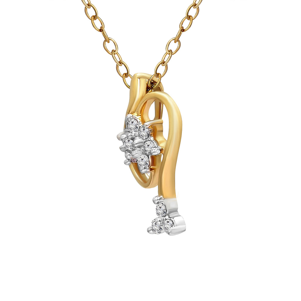 0.11 Ct Floral Pendant 14Kt - Rose Gold